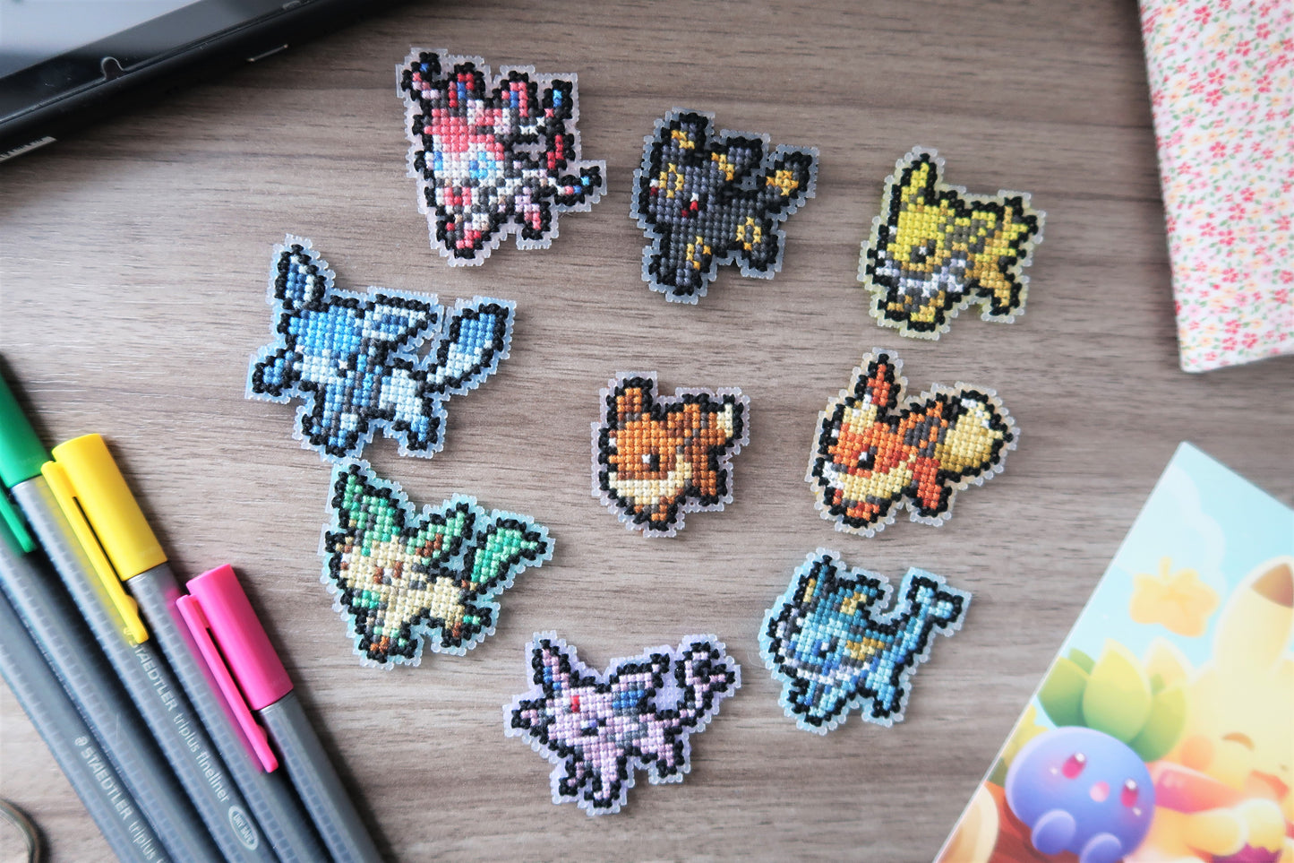 Cross-stitch pattern - Eeveelutions from Pokemon