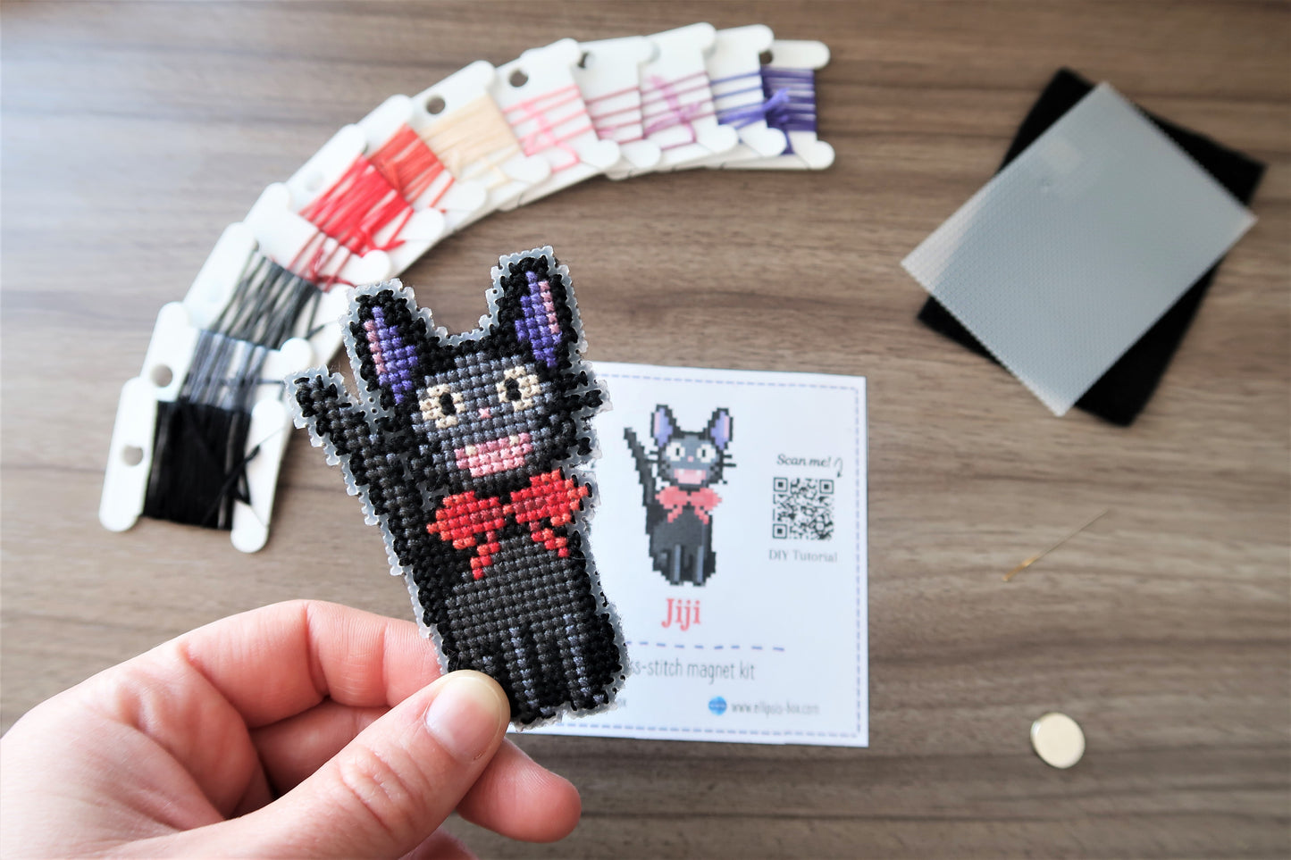 Jiji from Kiki's delivery service - Cross stitch magnet kit