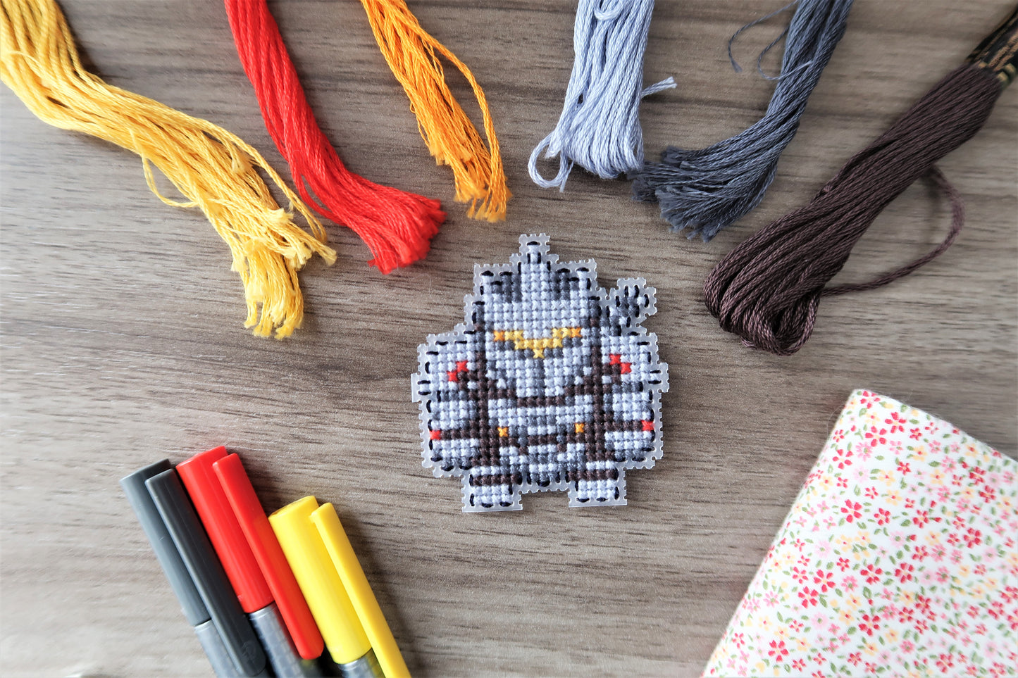 Cross stitch pattern - Reinhardt from Overwatch