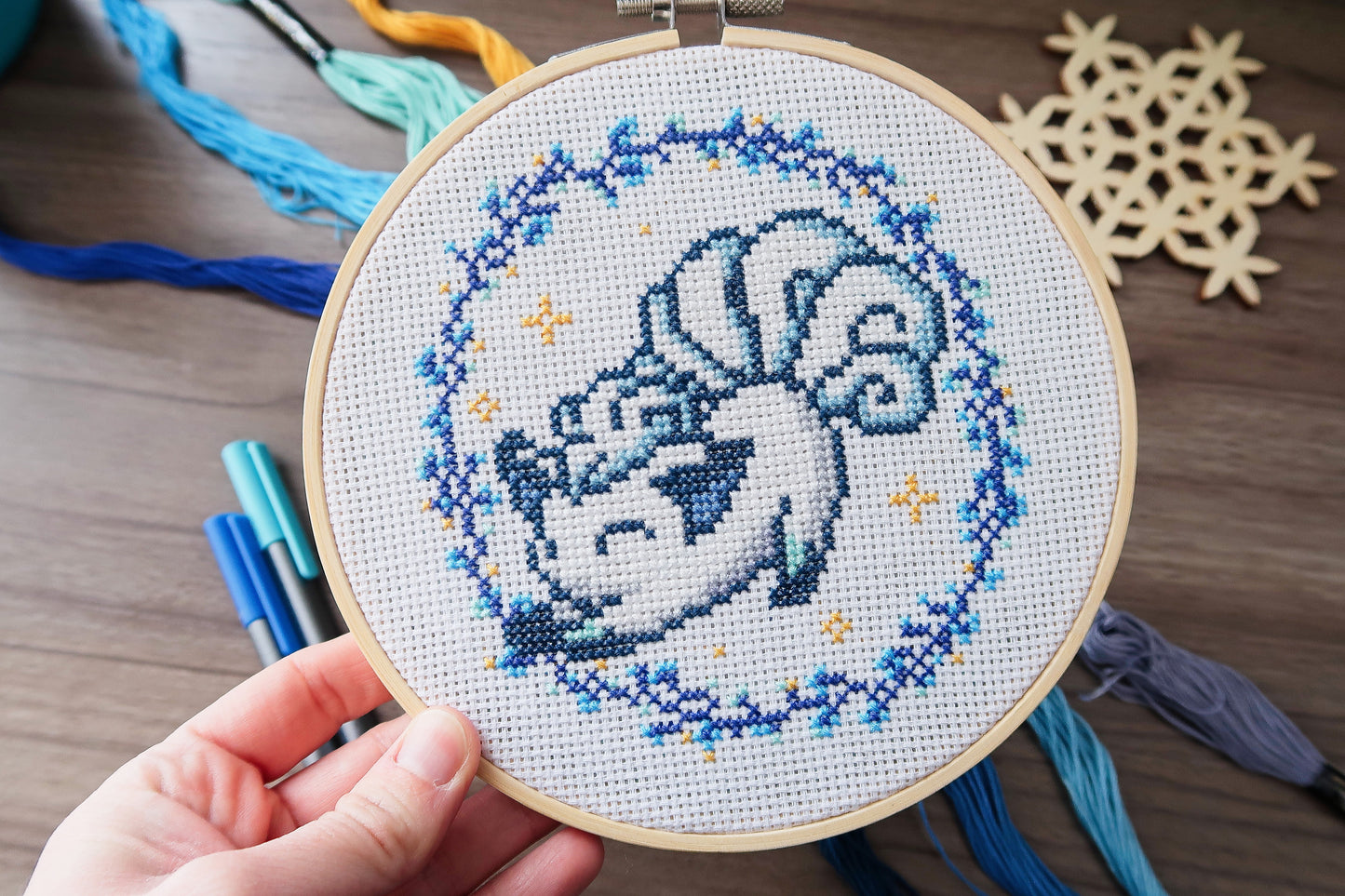 Modèle de point de croix - Alohan Goupix de Pokemon