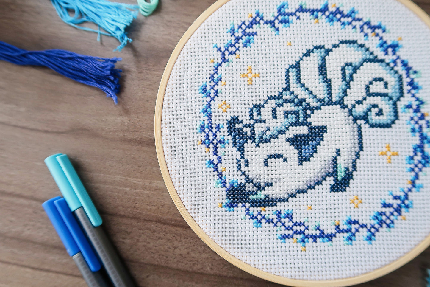 Modèle de point de croix - Alohan Goupix de Pokemon