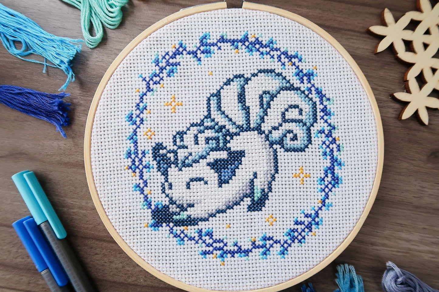 Modèle de point de croix - Alohan Goupix de Pokemon