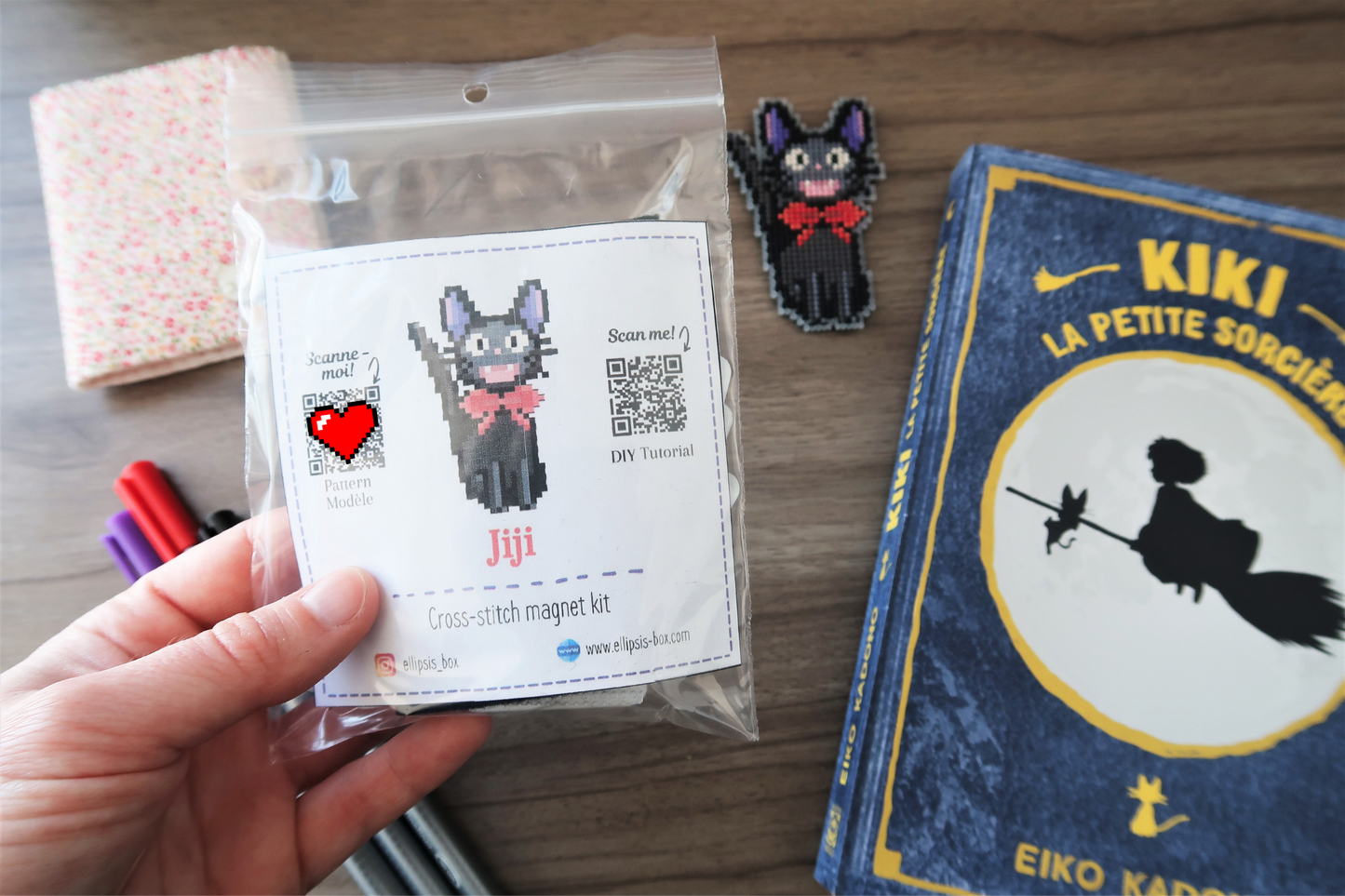 Jiji from Kiki's delivery service - Cross stitch magnet kit