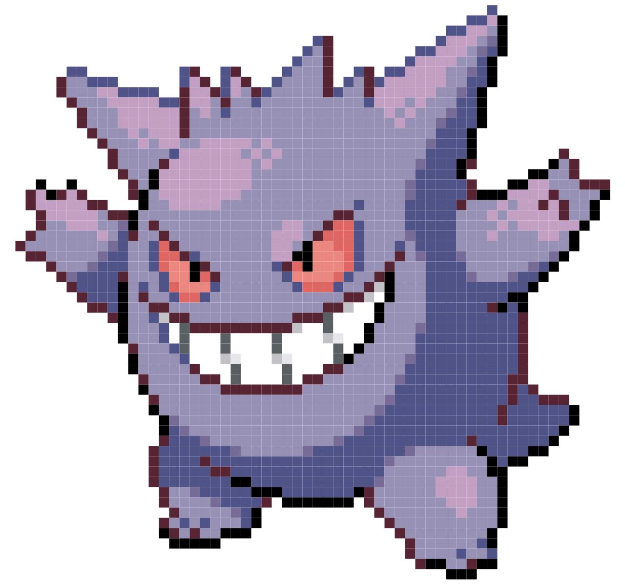 Custom cross-stitch pattern - Gengar