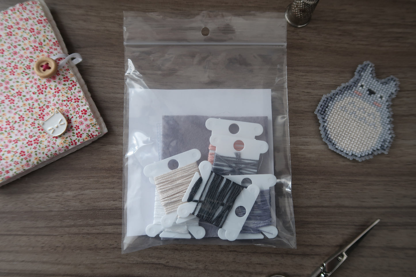 Totoro - Cross stitch magnet kit