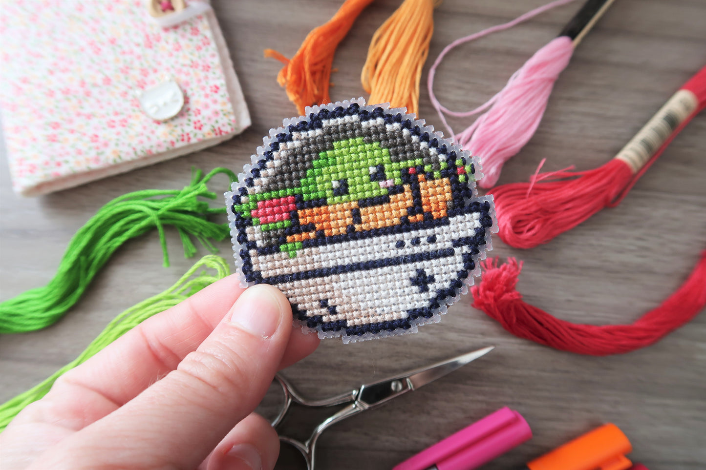 Cross-stitch pattern - Grogu from The Mandalorian