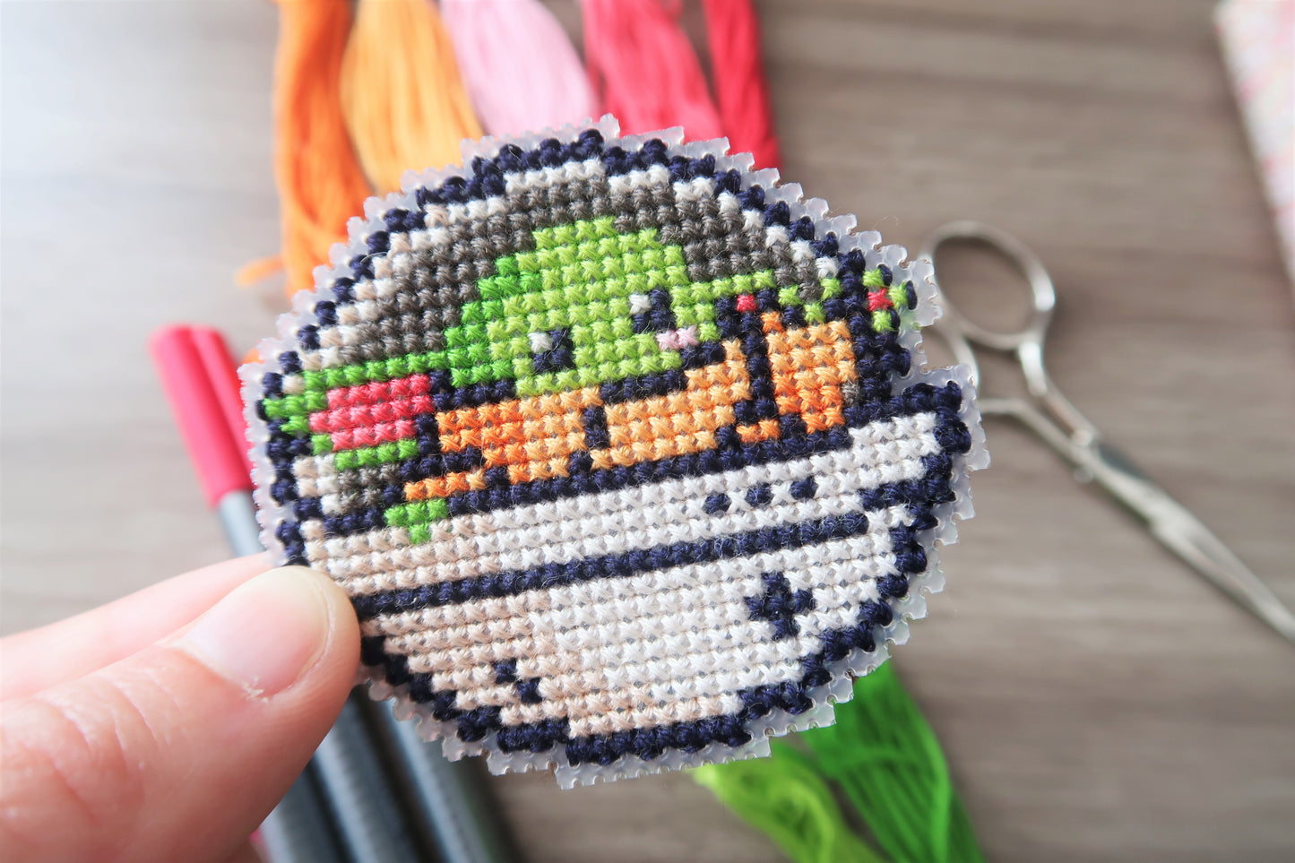 Cross-stitch pattern - Grogu from The Mandalorian