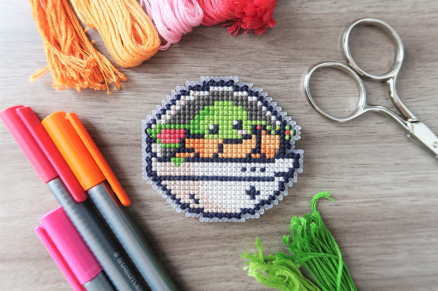 Cross-stitch pattern - Grogu from The Mandalorian