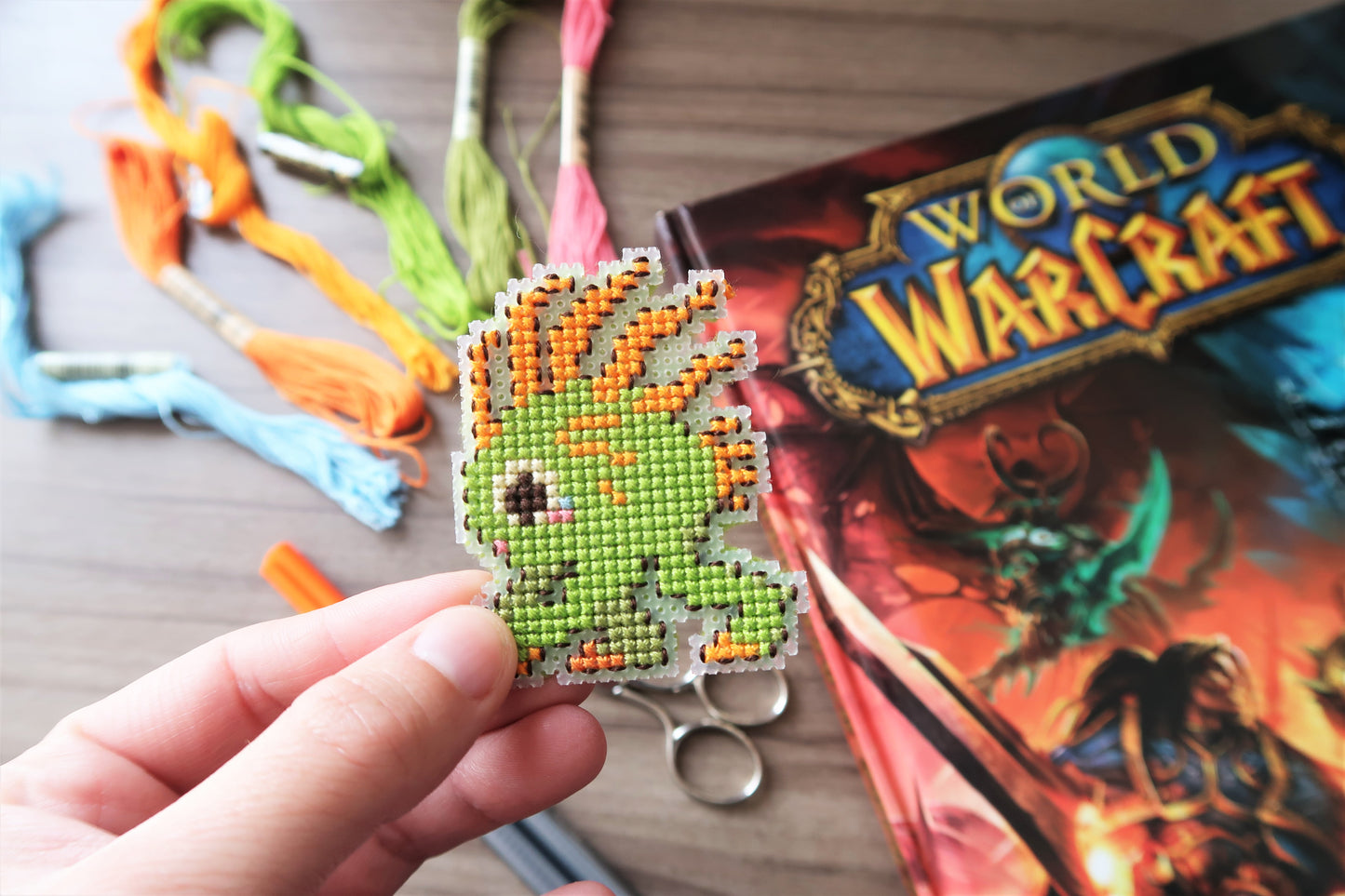 Modèle de point de croix - Murloc vert de World of Warcraft