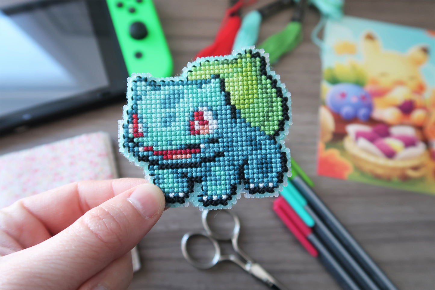Cross-stitch pattern - Bulbasaur from Pokemon