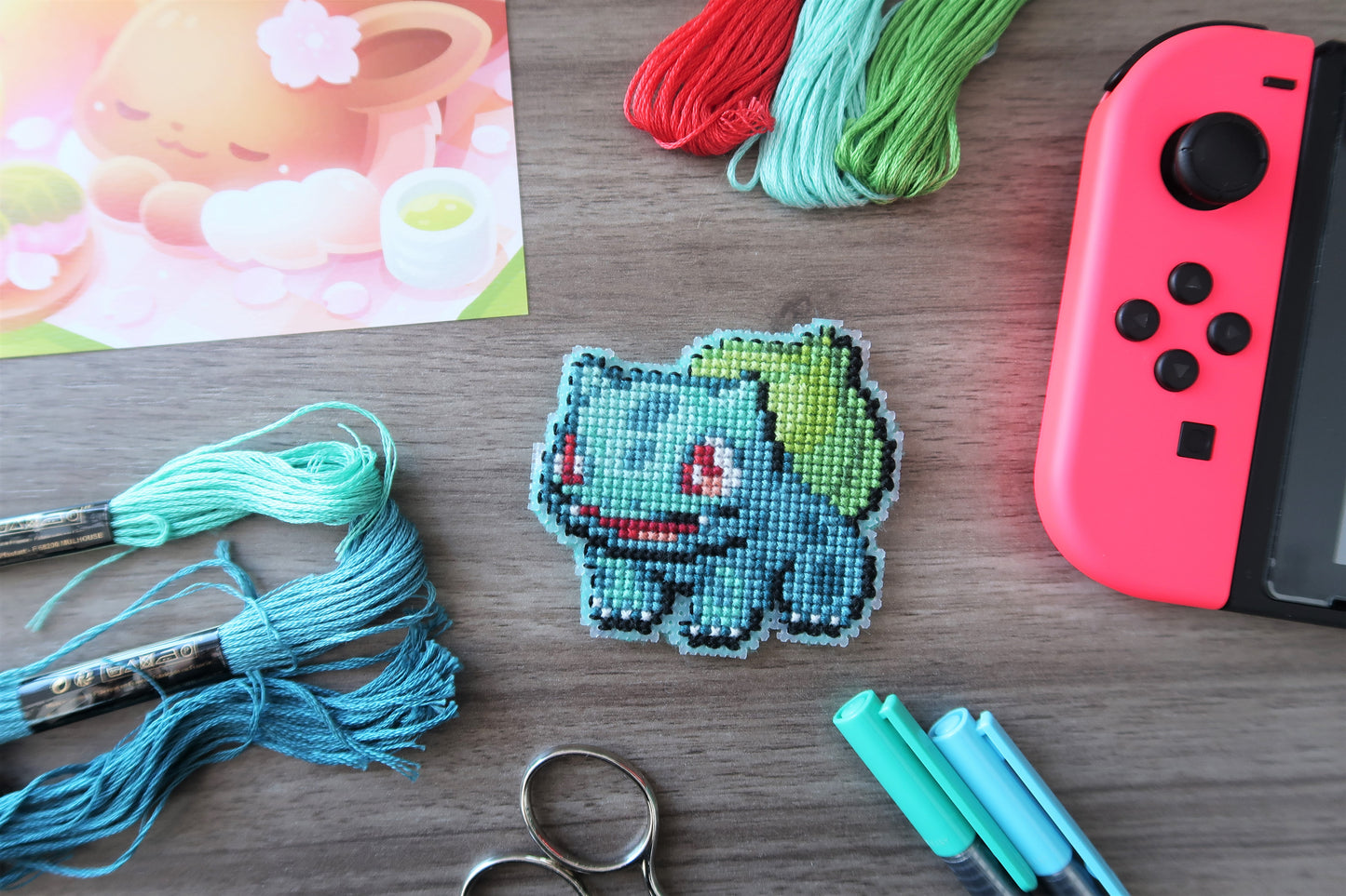 Cross-stitch pattern - Bulbasaur from Pokemon
