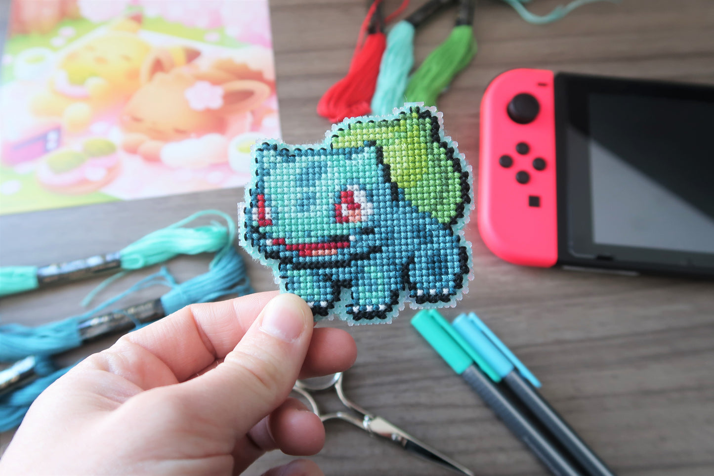 Cross-stitch pattern - Bulbasaur from Pokemon
