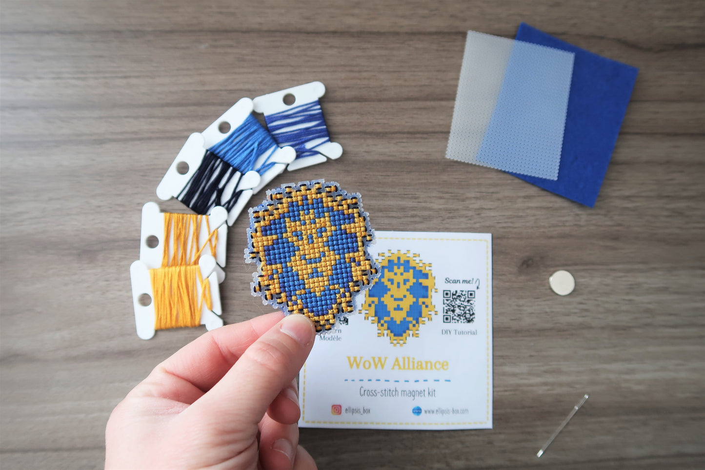 The Alliance from World of Warcraft - Cross stitch magnet kit