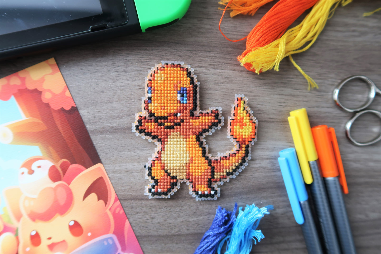 Modèle de point de croix - Salamèche de Pokémon