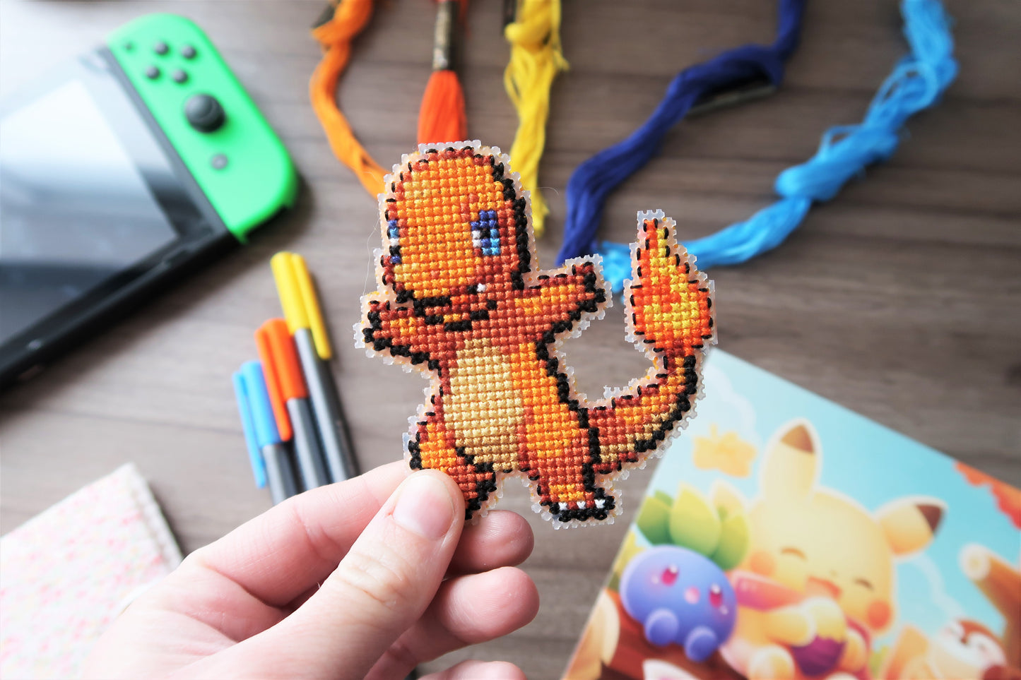 Modèle de point de croix - Salamèche de Pokémon