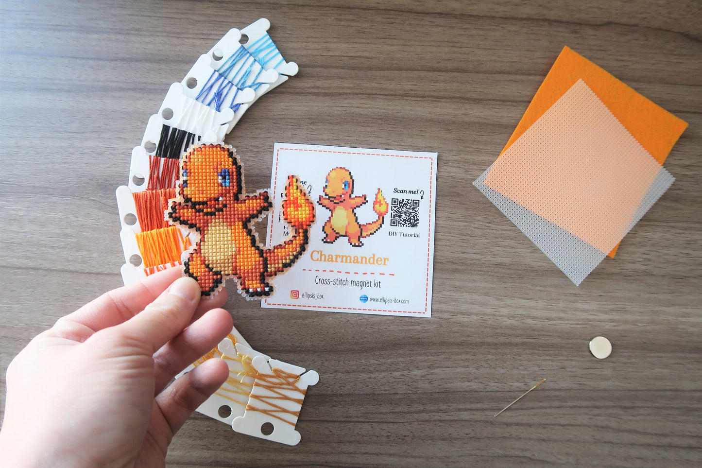 Charmander from Pokemon - Cross stitch magnet kit