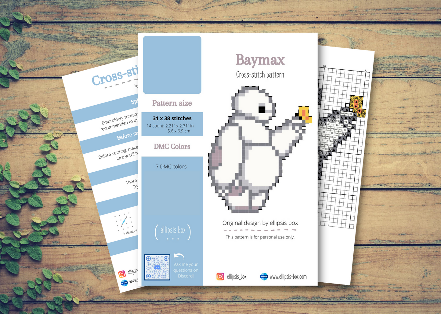 Custom cross-stitch pattern - Baymax