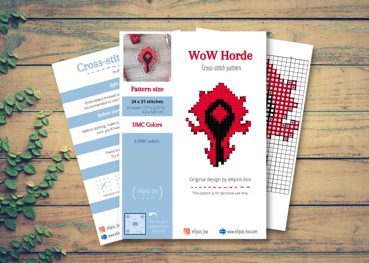Cross-stitch pattern - The Horde from World of Warcraft