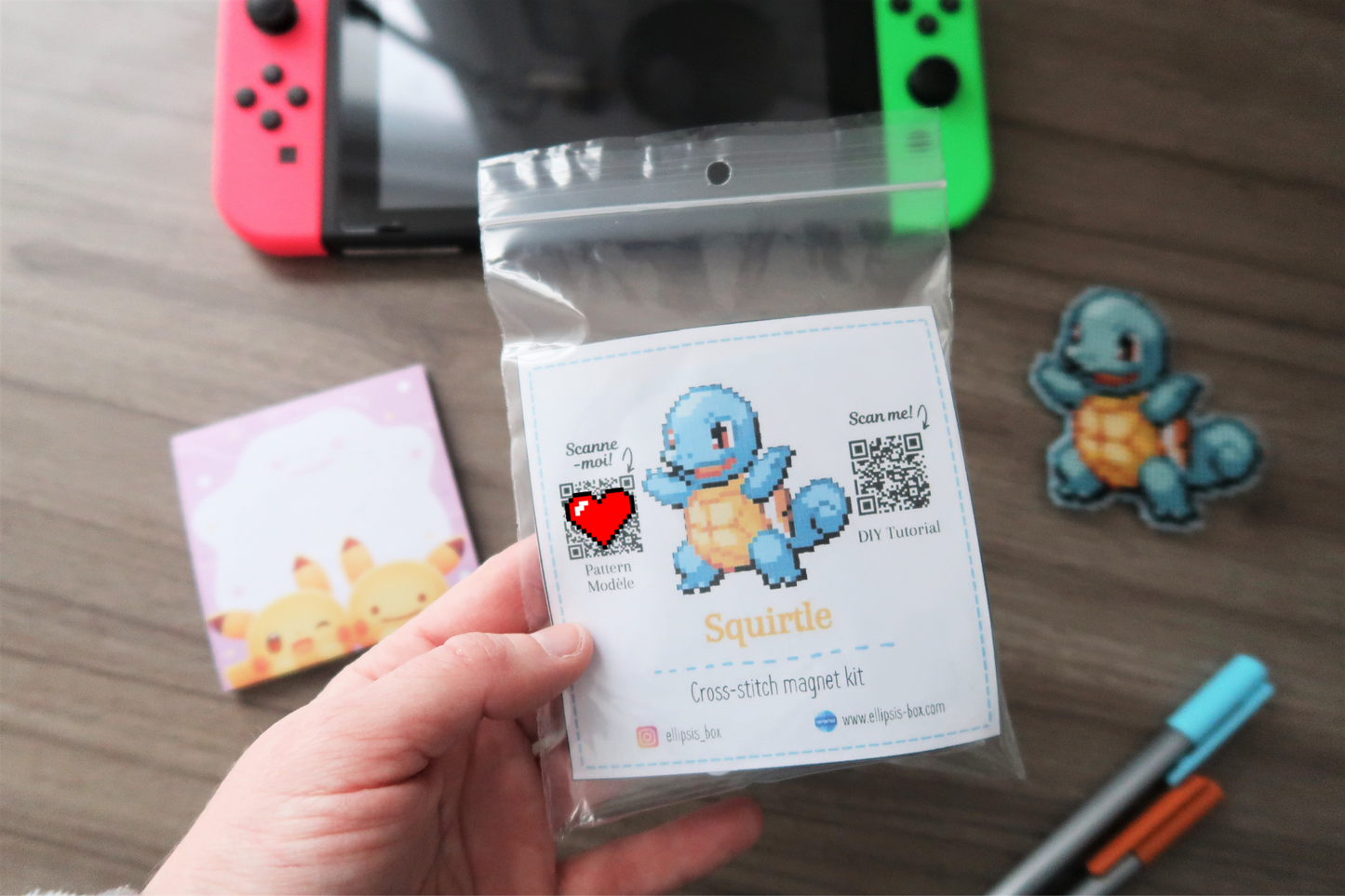 Squirtle from Pokemon - Cross stitch magnet kit