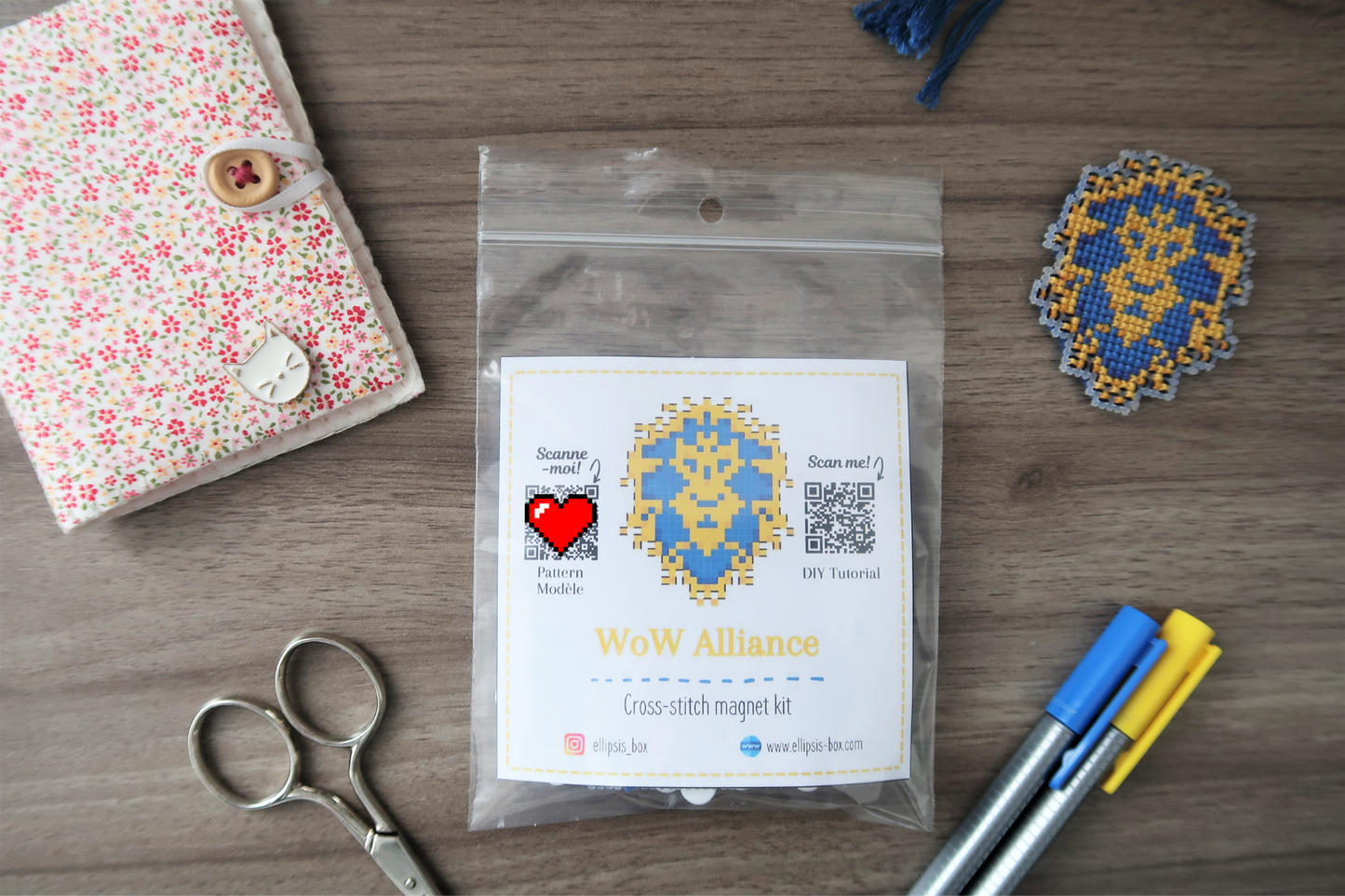 The Alliance from World of Warcraft - Cross stitch magnet kit