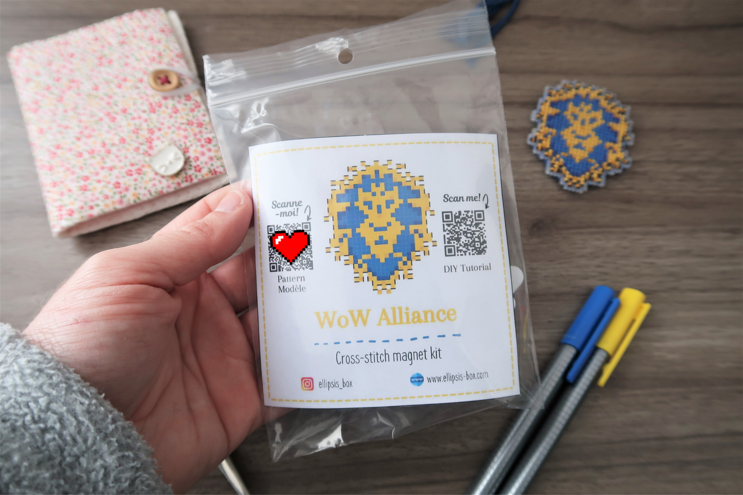 The Alliance from World of Warcraft - Cross stitch magnet kit