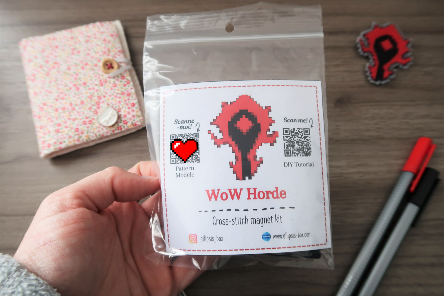 La Horde de World of Warcraft - Kit de magnet en point de croix