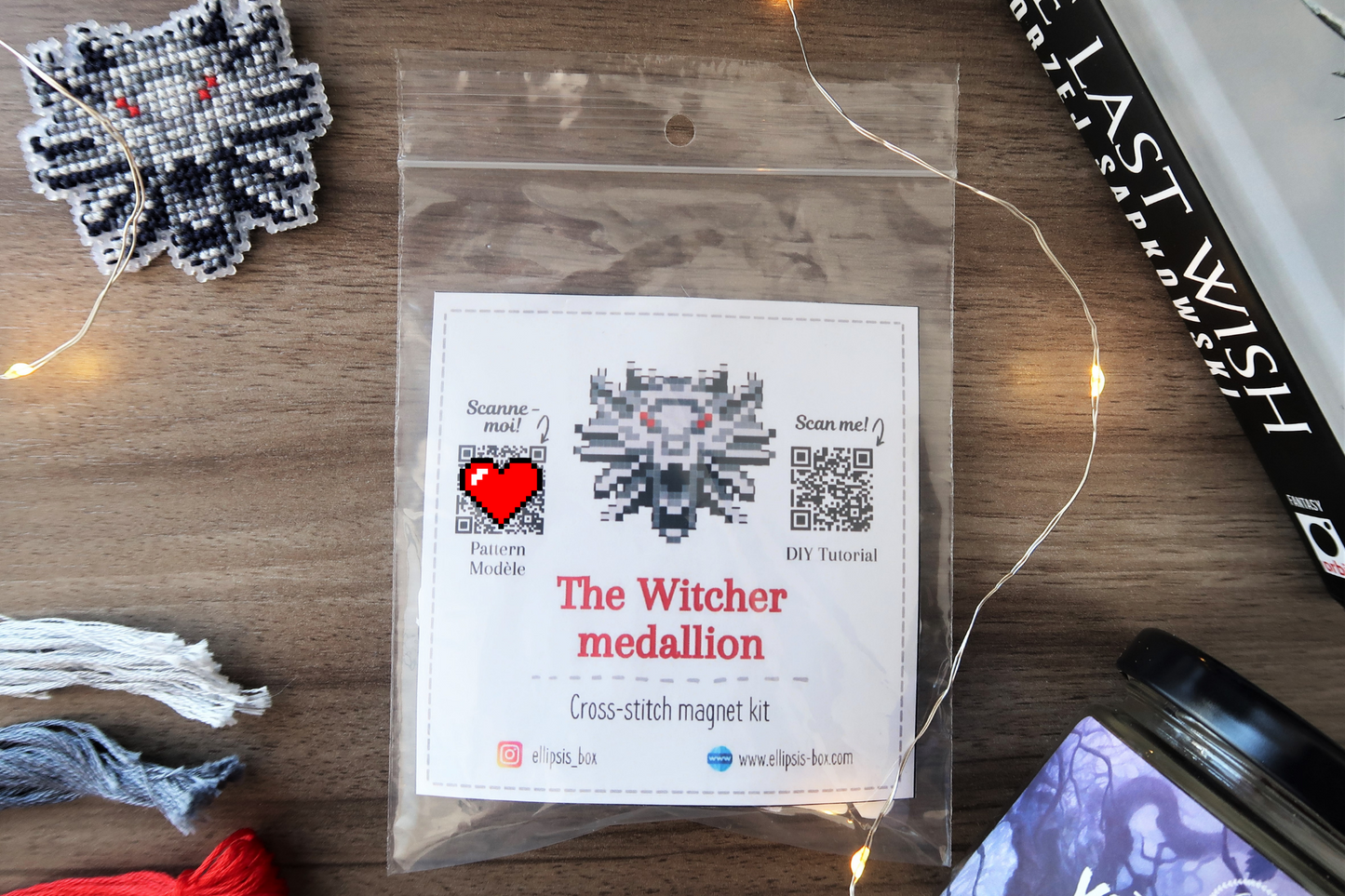 The Witcher 3 medallion - Cross stitch magnet kit