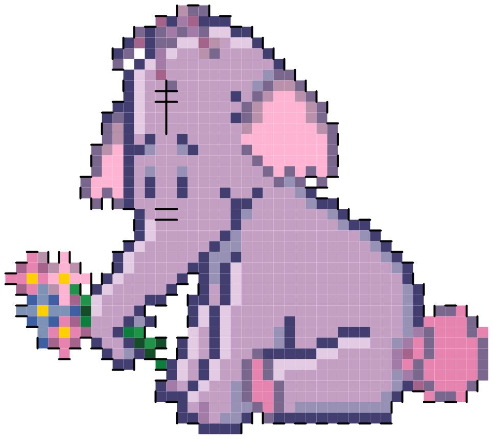 Custom cross-stitch pattern - Heffalump