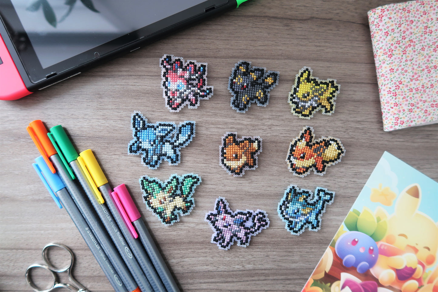 Cross-stitch pattern - Eeveelutions from Pokemon