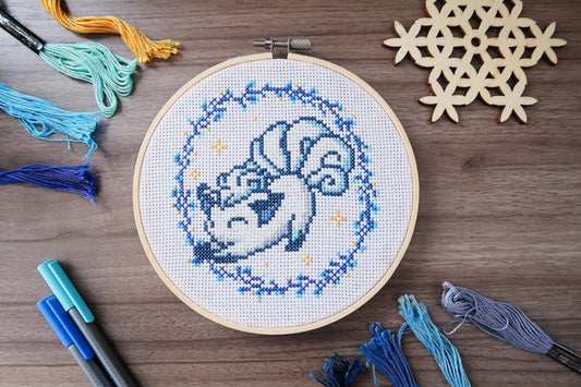 Modèle de point de croix - Alohan Goupix de Pokemon