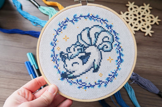 Modèle de point de croix - Alohan Goupix de Pokemon