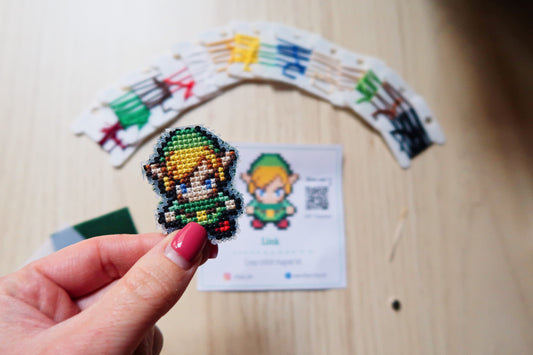 Link de Zelda - Kit de magnet en point de croix