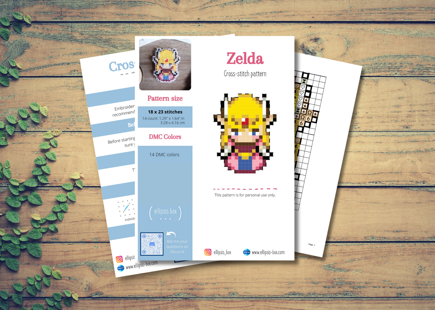 Cross-stitch pattern - Zelda