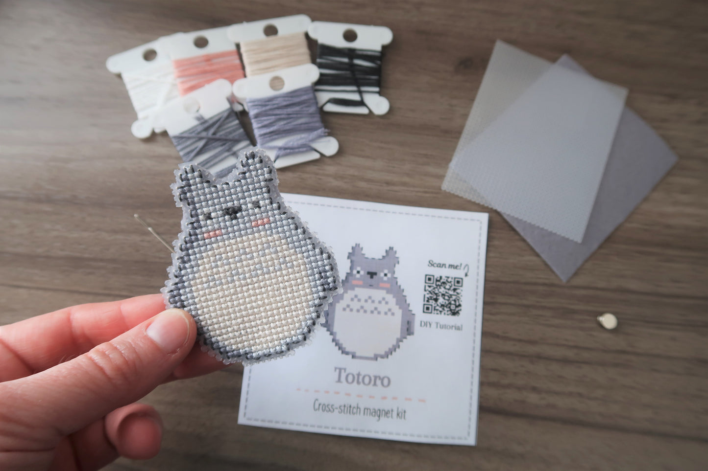Totoro - Cross stitch magnet kit