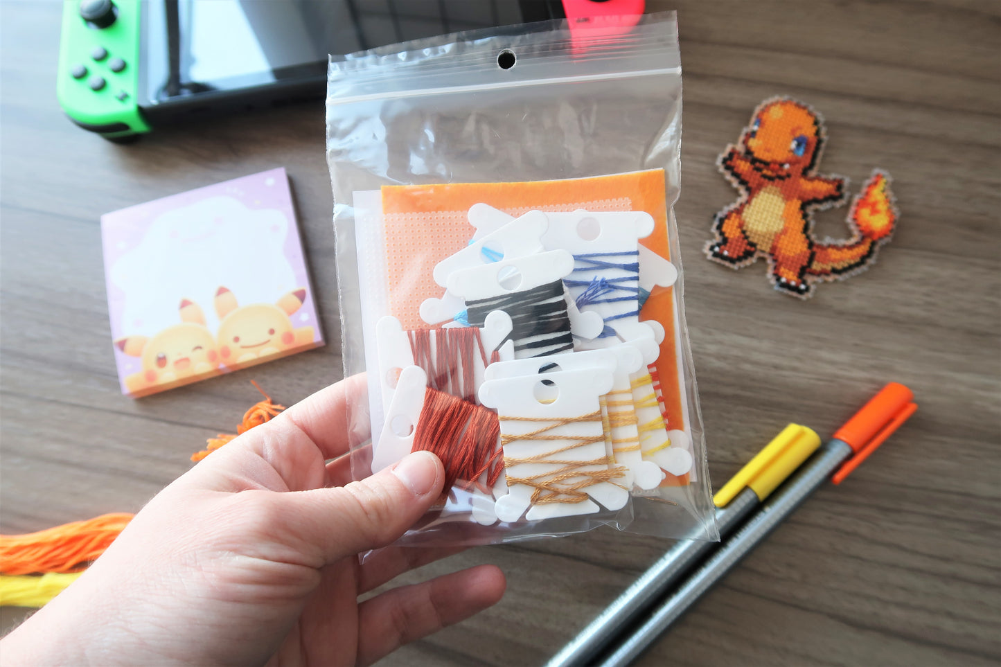 Salamèche de Pokémon - Kit de magnet en point de croix