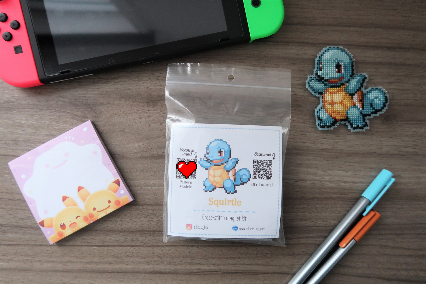 Carapuce de Pokémon - Kit de magnet en point de croix