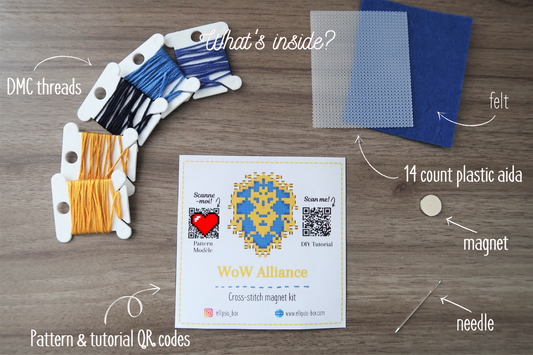 The Alliance from World of Warcraft - Cross stitch magnet kit